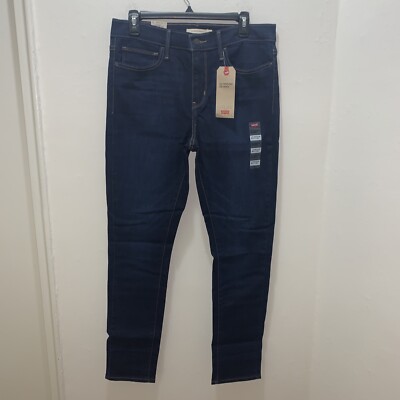 NEW Women's Levis Slimming Skinny Jeans 12 Medium W31 L30 Dark