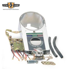 Chrome Late-Style Dash Panel Mounting Kit Fits For Harley Davidson Fat Bob Tanks