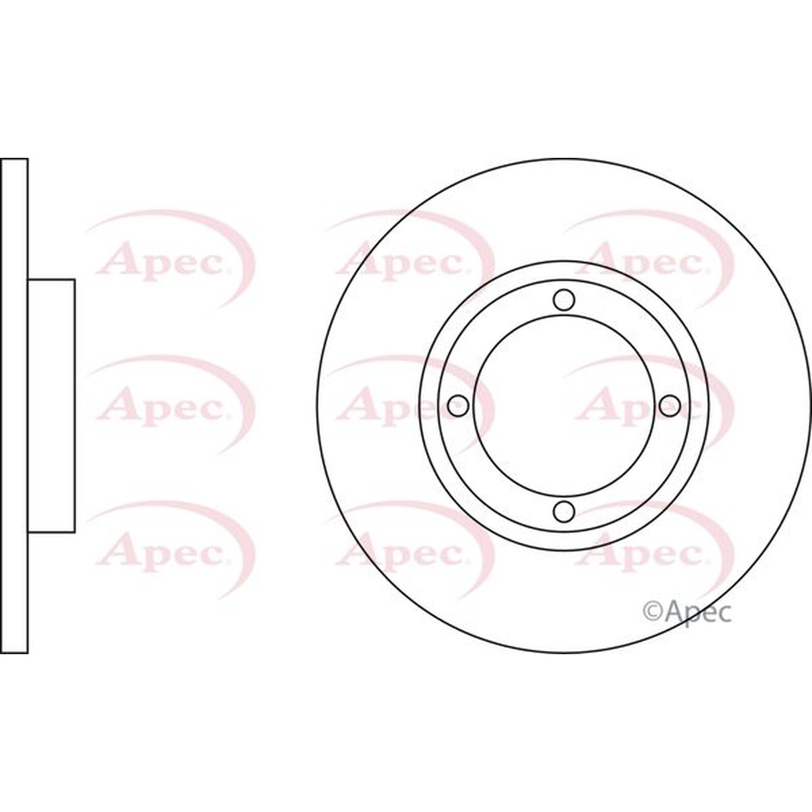 Apec Front Brake Disc (DSK301) - OE High Quality Precision Engineered Part