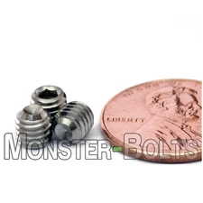 #10-32 Cup Point Socket Set Screws, SAE Fine US / Inch, Stainless Steel 18-8