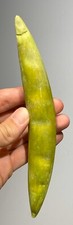 Early Antique Italian Alabaster Stone Alabaster Green String Bean Vegetable NM+