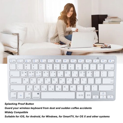 BT Keyboard Bilingual Super Slim Scissor Switch Wireless Keyboard For PC Lap AU