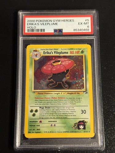 Erika's Vileplume (Unlimited) graded PSA 6 for sale on eBay