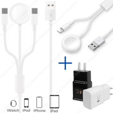 For Apple Watch iWatch 6 5 4 3 2 1 iPhone 13 XR 3 in1 Magnetic USB Charger Cable