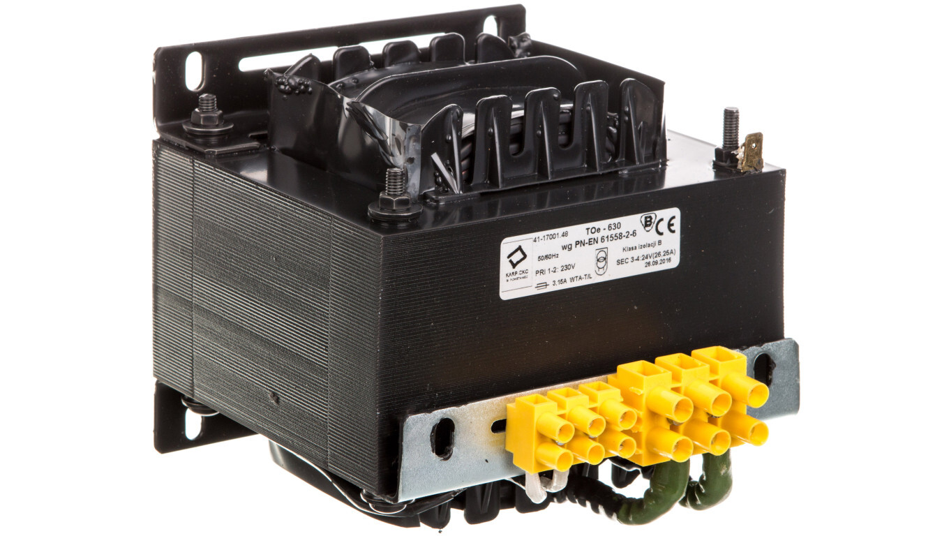 TOe 1-phase transformer 630VA 230 / 24V 41-17001.48 /T2UK