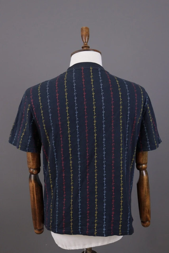 Camiseta Karl Kani Azul Bordada Diseñador Verano Logo Grande Manga Corta Talla S Foto 3 de 4