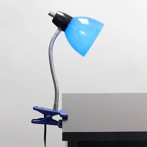 17 In. Blue Clip On Clamp Light, Reading, Desk Lamp - Picture 3 of 5