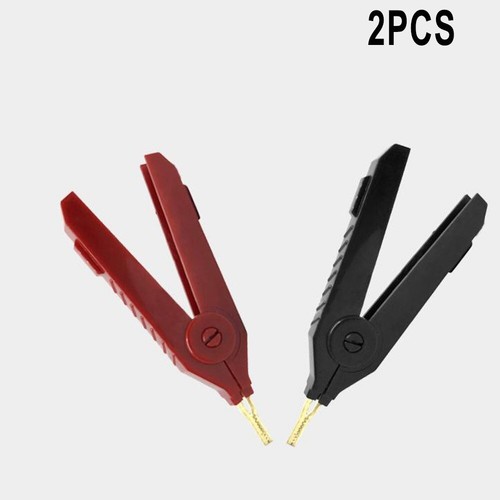 2 St??ck / Set Clip Kelvin Kupfer Gold Platte / LCR Test Clip / Schwarz + Rot - Bild 10 von 12