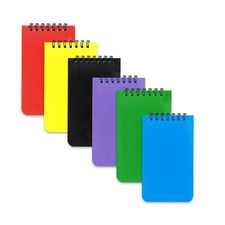 6 Pack Pocket Notebook Small 3x5 Spiral Notepads With Lined Pages, Small Top