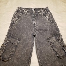 Angel Kiss Gray Cargo Pants, Relaxed Fit, Size 1