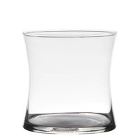 Glasvase, Teelichthalter Liam X Form H. 15Cm D. 15Cm Transparent Glas Hakbijl