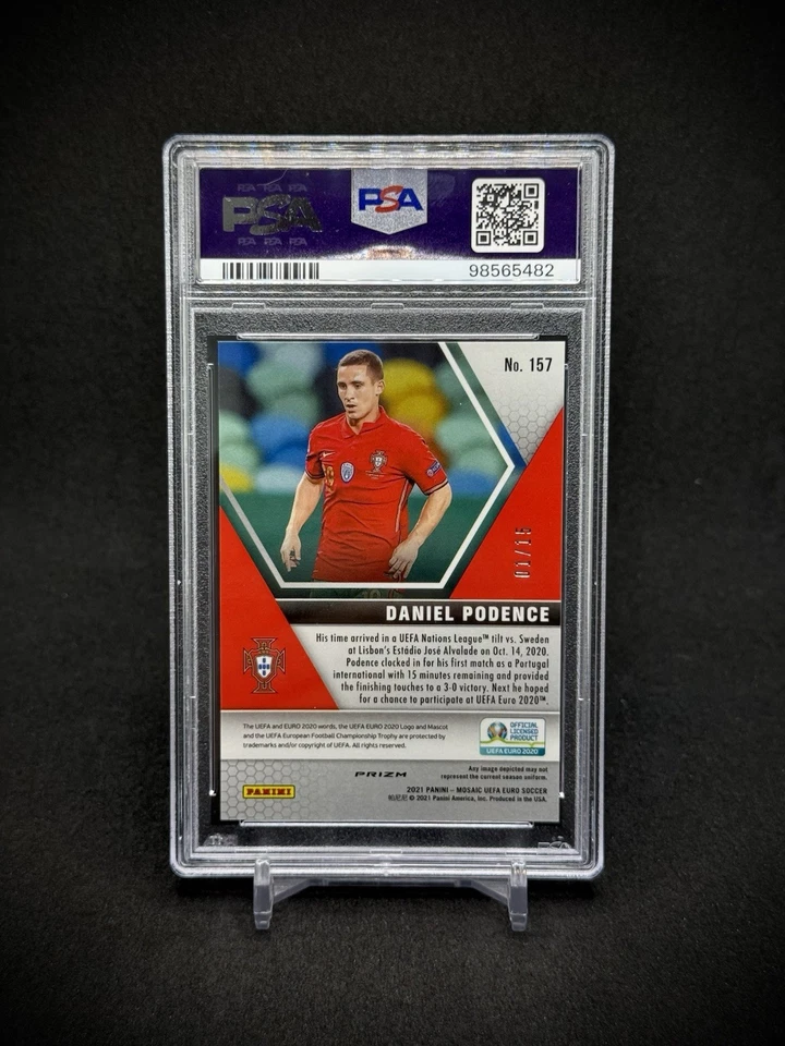 Daniel Podence 2020 Panini Prizm Blue Fluorescent Rookie Prizm /15 SSP PSA 10 - Image 3 of 3
