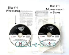 2006-2012 Mitsubishi Galant Navigation DVD Map Set of 2 *PLEASE READ DESCRIPITON