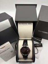 RAYMOND WEIL Toccata 39mm Black Leather Strap Men RW-5488-STC-20001 NEVER WORN