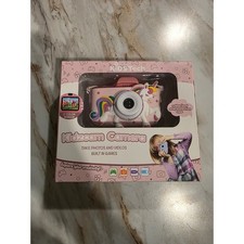 KidsCam Camera Unicorn Pink Digital Kids Camera Built in Games 2 inch Screen