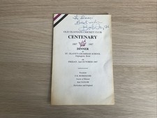1987 Old Olavians Cricket Club Centenary Programme With A Bob Taylor Autograph.