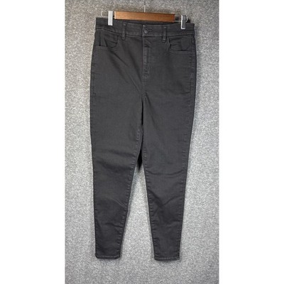 American Eagle Curvy Hi Rise Jegging Black Stretch Womens Size 10 Preppy Jeans