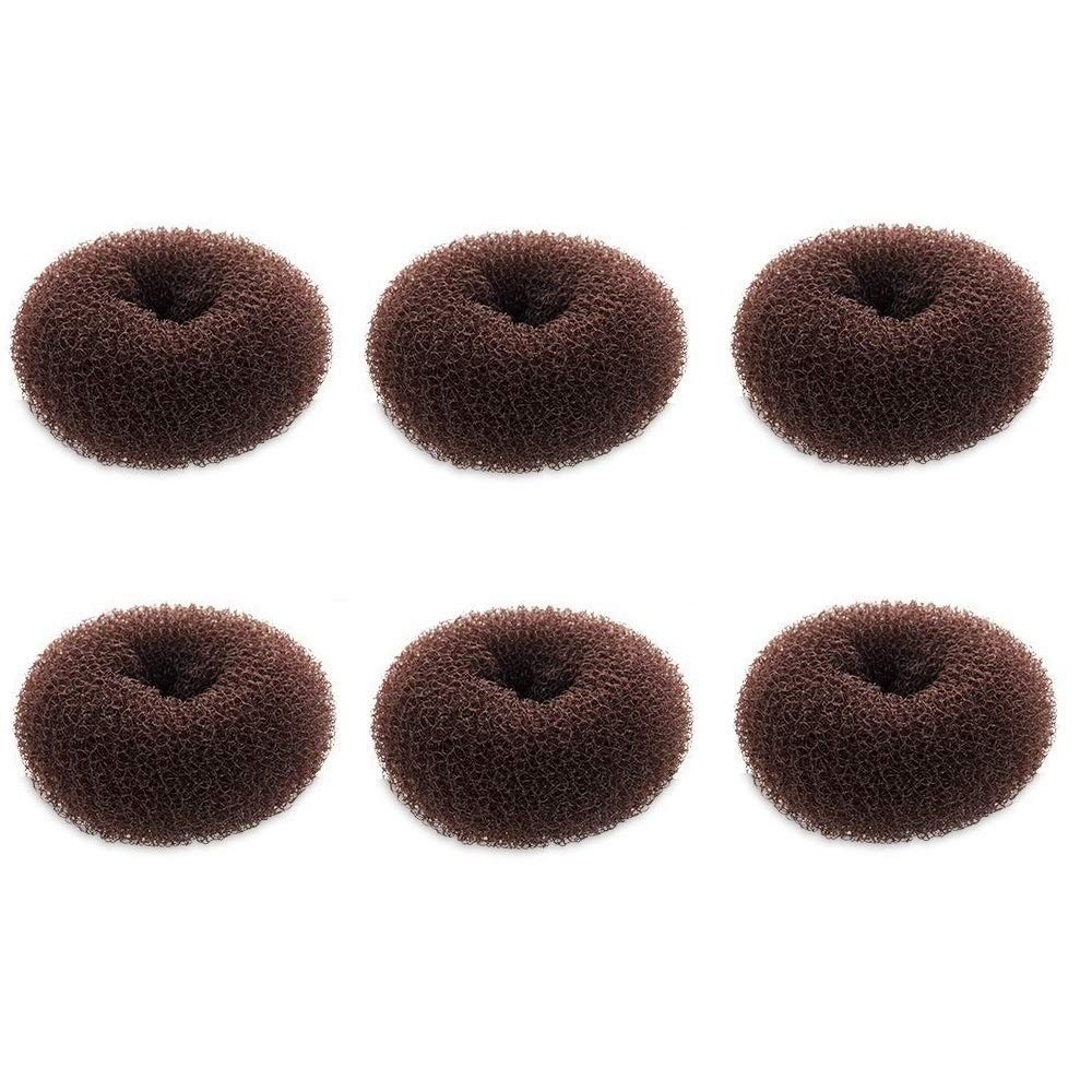 Extra Small Bun Makers for Kids, 6 PCS 1 Count (Pack of 6), Dark Brown