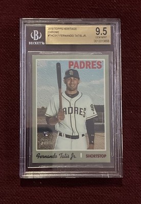 2019 Topps Heritage Chrome Fernando Tatis Jr  Rc # To 292/999 Bgs 9.5 Padres