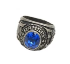 L.G.B. 925 Silver  Vintage Blue Spinel Ramsey HS 1979 Class Ring Sz 9  RG19193