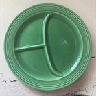 Vintage Fiesta - Original Green - Divided Plate - 10 1/2" - Introduced 1936