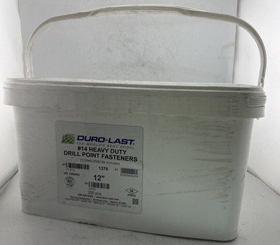 Duro-Last #14 Heavy Duty Fastener 12'' Drill Point 250 Pack 1376 New