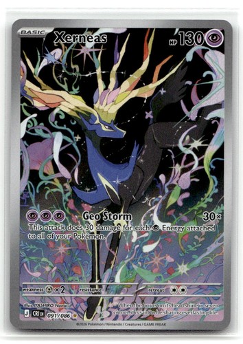 Xerneas - 091/086 #91/86 (Holo) (NM) ME04: Chaos Rising CRI Pokemon