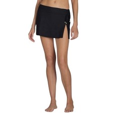 Time and Tru Women's Side Tie Swim Skirt in Black with Gold Beads Size XL NWT