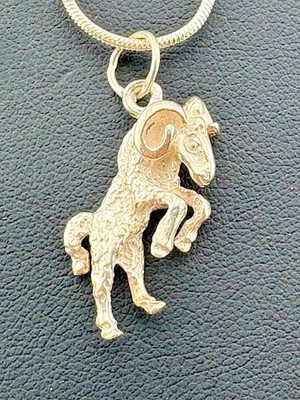 925 STERLINGSILBER RAM WIDDER HALSKETTE 24 ZOLL UNISEX STERNZEICHEN 21. MÄRZ - 19. APRIL 1432
