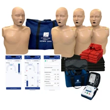 Series 2000 Adult CPR Manikin 4-Pack w. Advanced Feedback, AED UltraTrainers