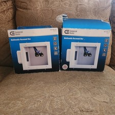 LOT OF 2 Commercial Electric 1 Gang Plastic Multi Media Recessed Box New