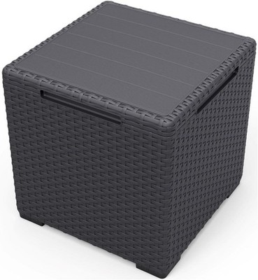 Keter Vigo Aufbewahrungsbox Gartenbox Beistelltisch - Wetterfest, anthrazit