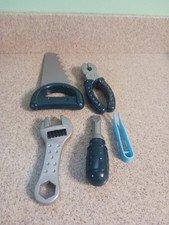 Kids Pretend Play Lot of Plastic Tools Saw, Wrench, Pliers, Screwdriver