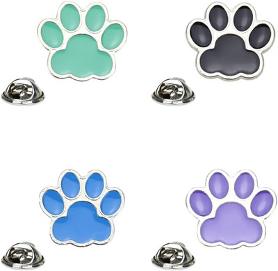 Cute Cat Dog Paw Print Brooches Pins Set for Women Teen Girls Kitten Puppy Anima
