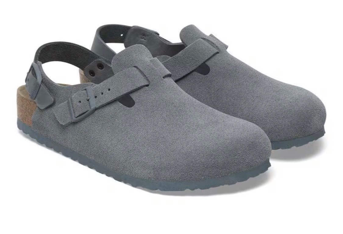 BIRKENSTOCK TOKIO (BOSTON FRONT) SUEDE BASALT GRAY 40 Ladies 9