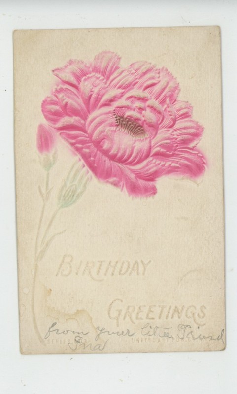  Mr Fancy Cancel Embossed Birthday Greetings 1907 Postcard #2547