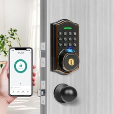 Fingerprint Smart Locks for Front Door with Handle Set,Smart Locks for Front ...