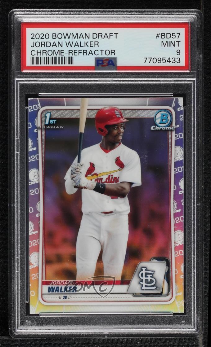 2020 Bowman Draft Chrome Refractor Jordan Walker #BD-57 PSA 9 MINT 0vl5