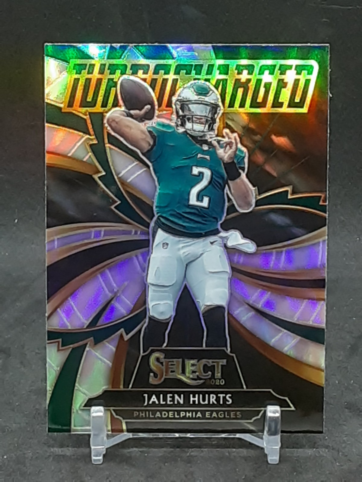 JALEN HURTS 2020 SELECT TURBOCHARGED SILVER PRIZM ROOKIE EAGLES OKLAHOMA QQ