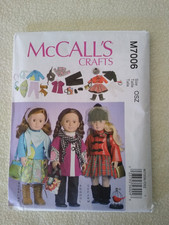 McCall's M7006 18" Doll Clothes 20 Assorted Clothes and Accessories Uncut
