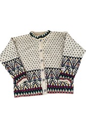 Dale of Norway Cardigan Sweater Women  s Medium Fair Isle Wool Knit Vintage VGC