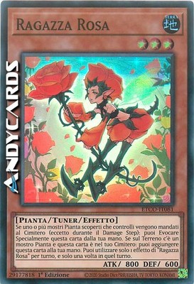 PINK GIRL   (Rose Girl)   Super R   ETCO IT081   1Ed   Yugioh!   ANDYCARDS