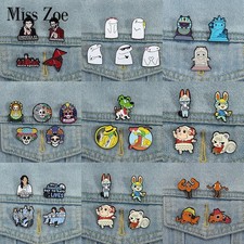 3-5PCS/Set Anime Movies Character Enamel Pins Day of the Dead Green Mask Man Bro