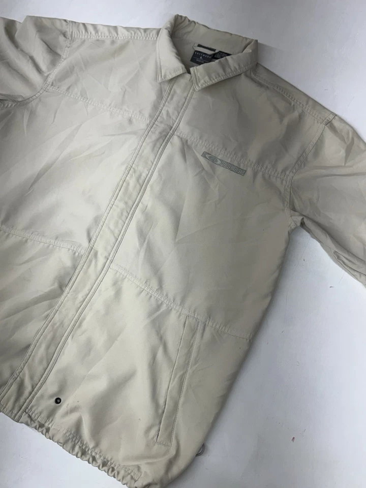 Camisa Oakley Software Rara L Para Hombre Cremallera Mad Science Beige Manga Corta Bolsillos Foto 2 de 4