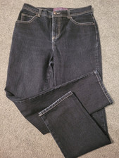 Women's Gloria Vanderbilt Amanda Straight Dark Wash Stretch Blue Jeans Size 8