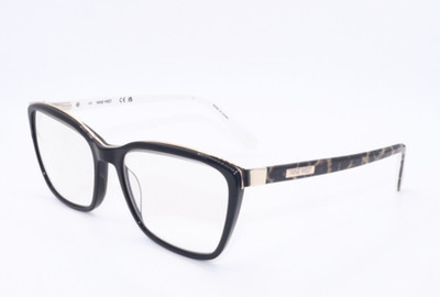NEW NINE WEST NW5221 001 BLACK GOLD WHITE AUTHENTIC DESIGNER EYEGLASSES 54-17
