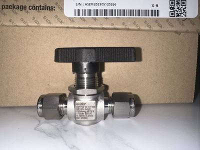 S-Lok SBV1G-S-4T-S6 , 1/4'' Stainless Steel 2-Way Valve , 2500PSI