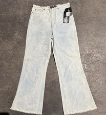 VTG Y2K 90s Flare Bell Bottom Jeans Boho Hippy Stone Wash Girls Size 10