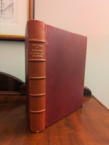 [Rare] Guy Lacam, Monnaies Byzantines / Byzantine coins, 1974 leather binding