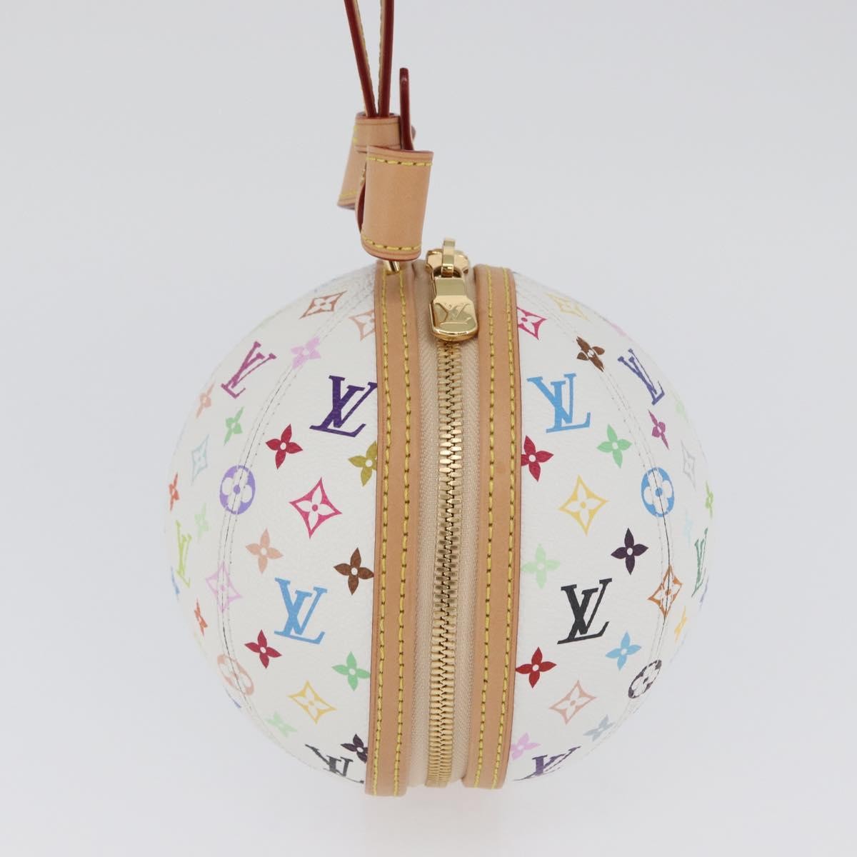 LOUIS VUITTON Monogram Multicolor LV x TM Rolling Bag White M13710 Auth 172562SM image 4